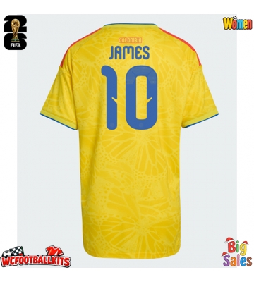 Colombia James Rodriguez #10 Replica Home Stadium Shirt for Women World Cup 2026 Short Sleeve